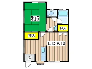 サンハイツモリ【1階】の間取り