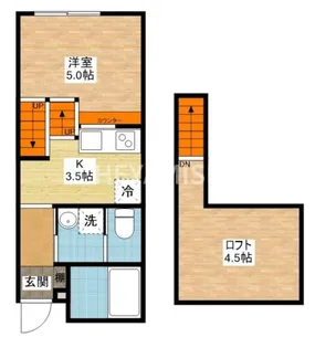 ラ・フィーネAino【2階】の間取り