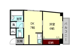 パストラル生駒【3階】の間取り