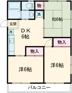 宇田川コーポ【2階】の間取り