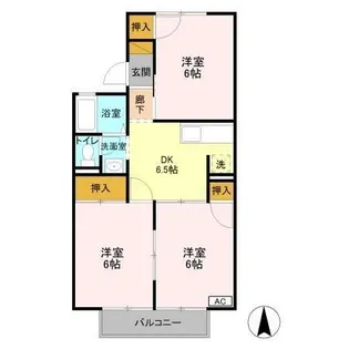 パークサイド安野【2階】の間取り