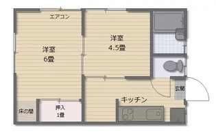 千葉県館山市北条【アパート】の間取り