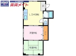 奈良屋【2階】の間取り