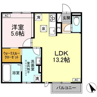 アルファコート(DR)【1階】の間取り