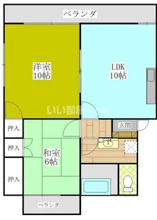 浜町コーポ【4階】の間取り