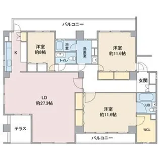 愛知県名古屋市名東区一社4【マンション】の間取り