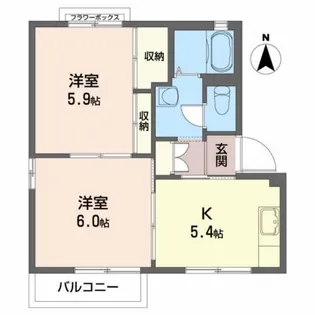 ハウス・リーフ【2階】の間取り