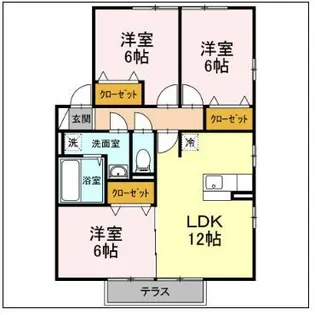 リビングタウン泉もえぎ台 B【2階】の間取り