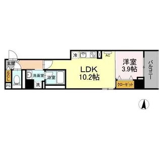 岡山県岡山市北区富田町1【マンション】の間取り