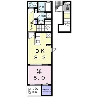 フルールドリブラン【2階】の間取り