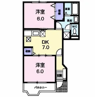 トゥー・ル・モンドI【1階】の間取り