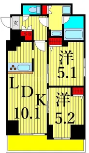 2LDKの間取り画像