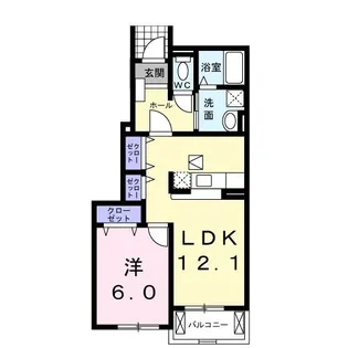 ラフレシールA【1階】の間取り