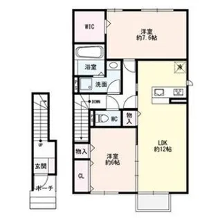 サンモールAB A棟【2階】の間取り