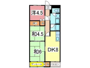 コーポラス若杉【3階】の間取り