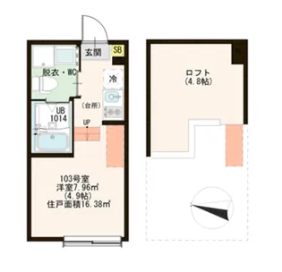 ハーモニーテラス足立XVI【1階】の間取り
