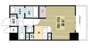 レジディア天神橋【4階】の間取り