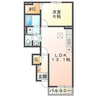 グランシャリオII A棟【1階】の間取り