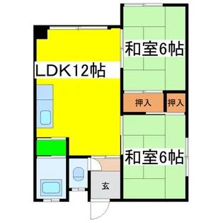 白百合マンション3号棟【1階】の間取り