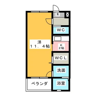 ハピネス・Y【1階】の間取り