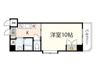 庚午サエキビル【8階】の間取り