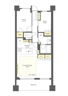 グランスイート不動前シティテラス【2階】の間取り