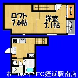 福岡県福岡市西区上山門1【アパート】の間取り