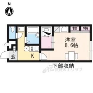 レオパレスリヴェール【2階】の間取り