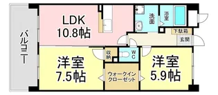 福岡県北九州市若松区本町1【マンション】の間取り