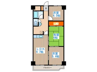 マンションブリッチ【9階】の間取り