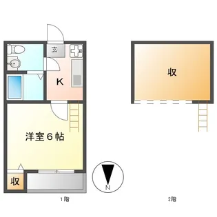 タウンコート高畑【2階】の間取り