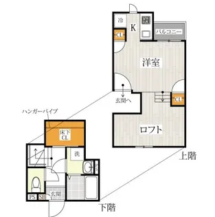 CB七里フラム【1階】の間取り