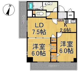 レガーロけやき通り【8階】の間取り
