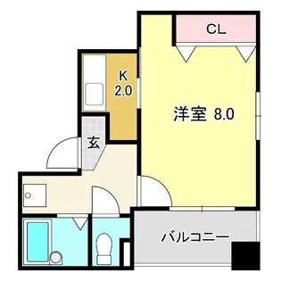 1Kの間取り画像