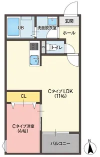 KT Terrace稲吉【3階】の間取り