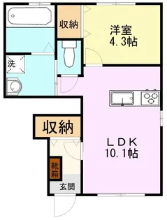 SHELL leben新外【1階】の間取り