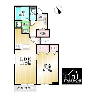 徳島県阿南市見能林町林崎【アパート】の間取り