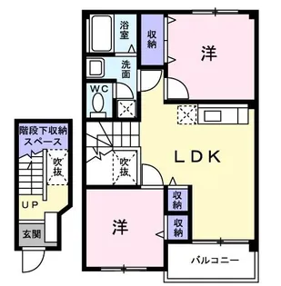 2LDKの間取り画像