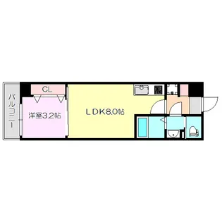 MAXIV CROS 大阪十三【4階】の間取り