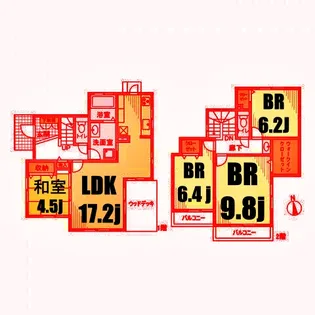 神奈川県横浜市港北区富士塚2【一戸建】の間取り