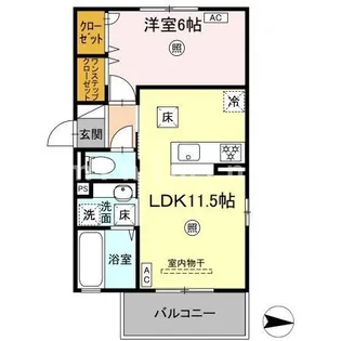 熊本県熊本市北区清水本町【アパート】の間取り