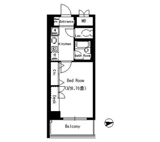 東京都港区高輪2【マンション】の間取り