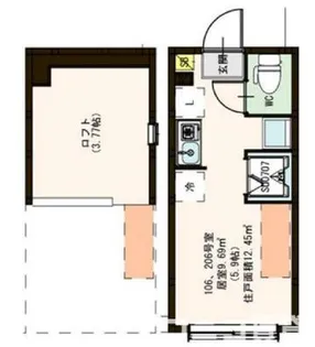 東京都杉並区井草1【アパート】の間取り