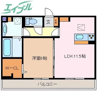 マーブルII【1階】の間取り