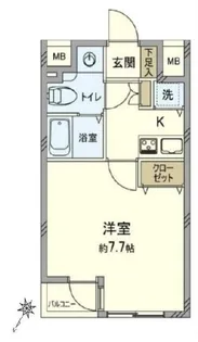 シンシア六本木【9階】の間取り