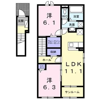 セイバリーG【2階】の間取り