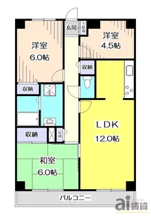 埼玉県所沢市東住吉【マンション】の間取り