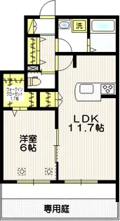 ルミエール東岸町B【1階】の間取り
