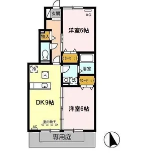 グランディールC【1階】の間取り