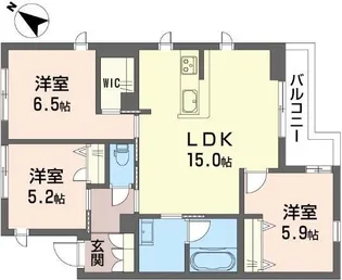 ヴァレンズ・フロレ【3階】の間取り